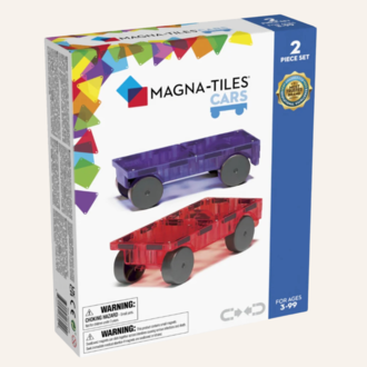 Magna-tiles Cars 2 stuks uitbreidingsset -  Rood en paars