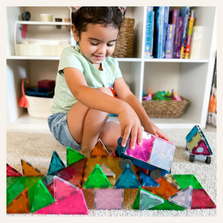 Magna-tiles Cars 2 stuks uitbreidingsset -  Rood en paars