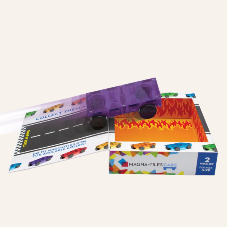 Magna-tiles Cars 2 stuks uitbreidingsset -  Rood en paars