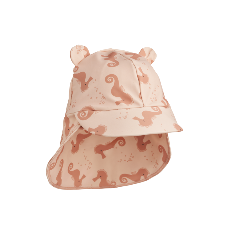 Liewood Senia Sun Hat With Ears -  Seahorse / Apple blossom