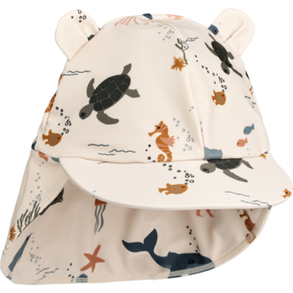 Liewood Senia Sun Hat With Ears -  Sea creature / Sandy