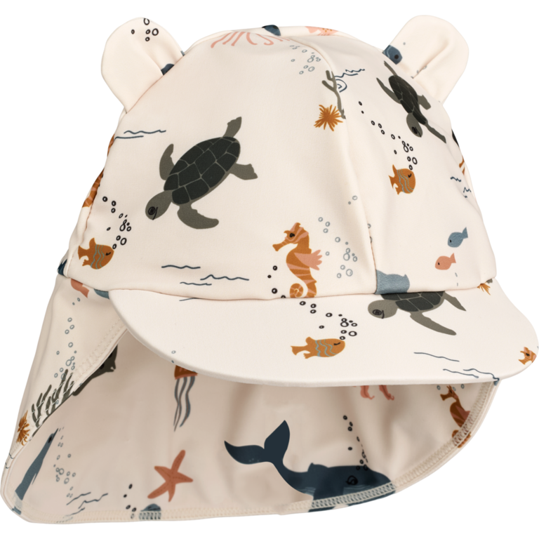 Liewood Senia Sun Hat With Ears -  Sea creature / Sandy