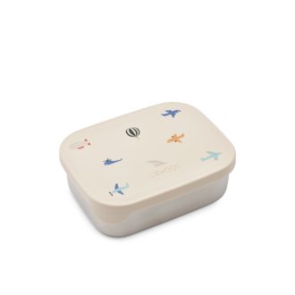 Liewood Arthur Printed Lunchbox - Aviator / Ecru
