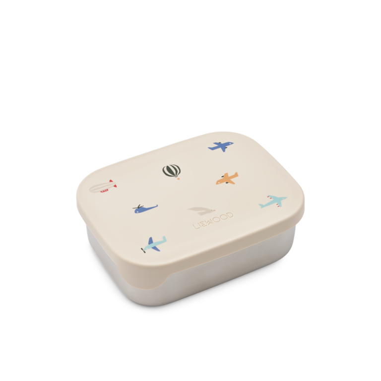 Liewood Arthur Printed Lunchbox - Aviator / Ecru
