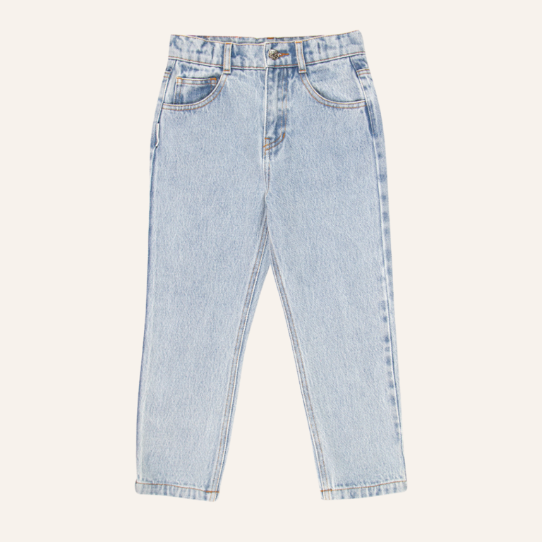 Petit Blush Baggy Fit Jeans - Light Blue Washed