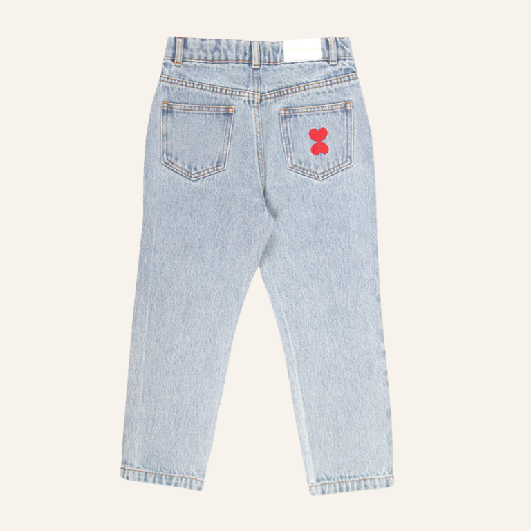 Petit Blush Baggy Fit Jeans - Light Blue Washed