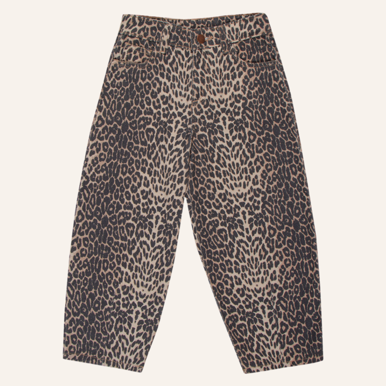 Petit Blush Ballon Fit Jeans - Leopard AOP