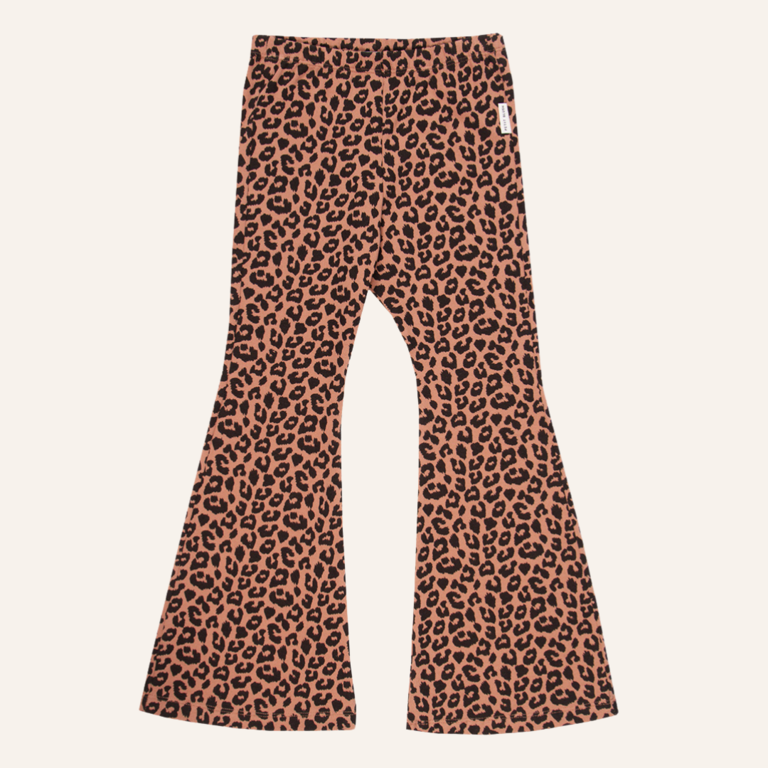 Petit Blush Bowie Flared Pants - Wild Leopard AOP