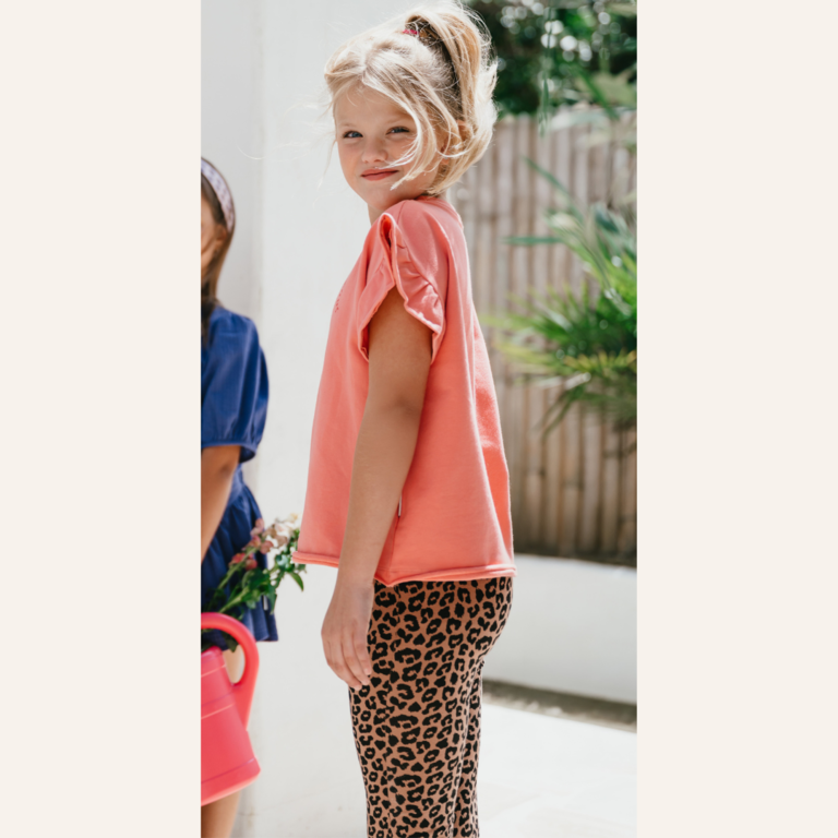 Petit Blush Bowie Flared Pants - Wild Leopard AOP