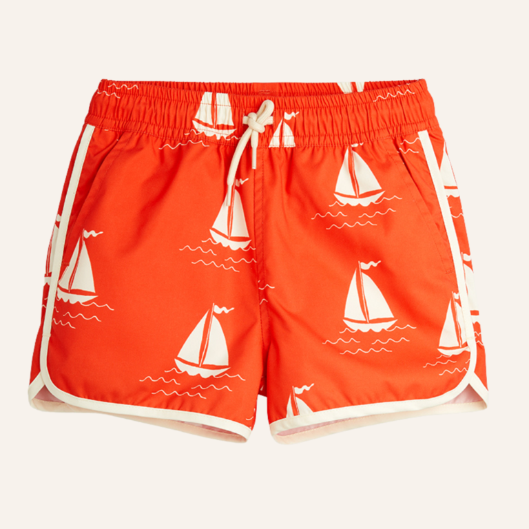 Mini Rodini Mini Rodini Sailing boats aop swim shorts - Red