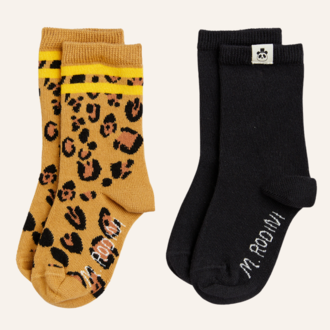 Mini Rodini Mini Rodini leopard 2-pack socks Mini Rodini Mini Rodini leopard 2-pack socks