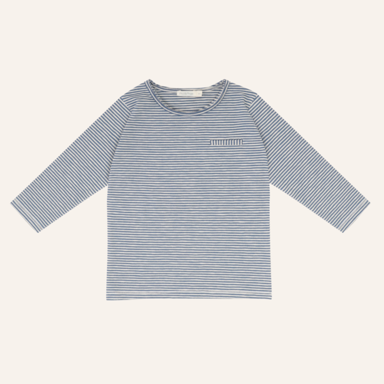Phil&Phae Phil&Phae Pocket tee L/S stripes - Denim blue