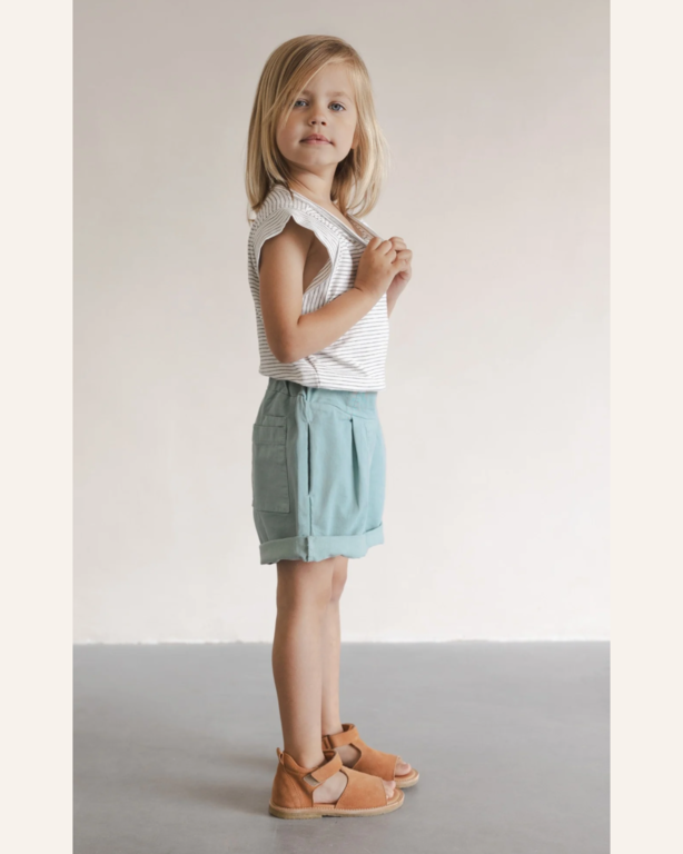 Phil&Phae Phil&Phae Boxy tee s/s stripes - Coconut stripes