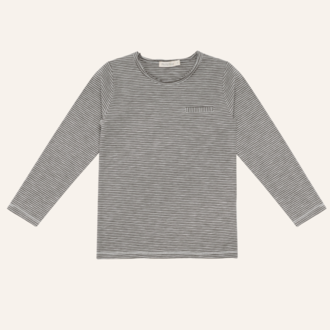 Phil&Phae Phil&Phae Pocket tee L/S stripes - Graphite