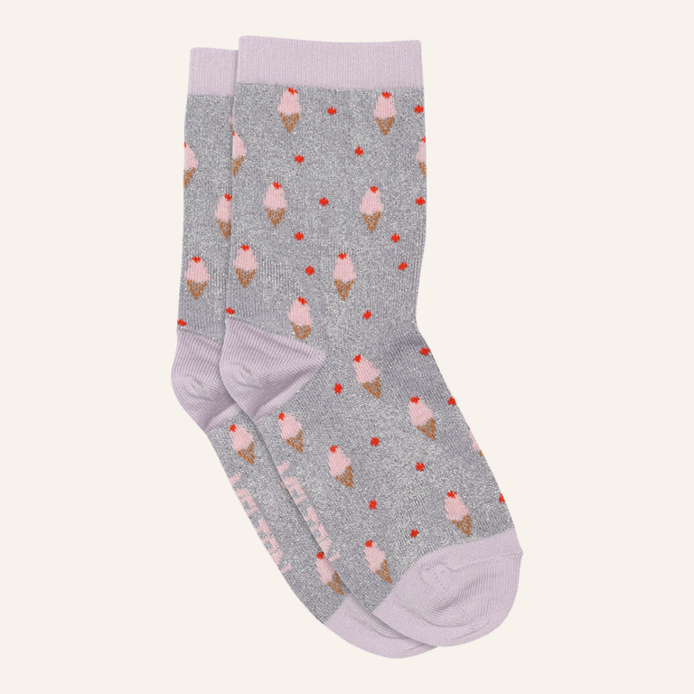Melton Ice Cream Glitter Socks - Daybreak