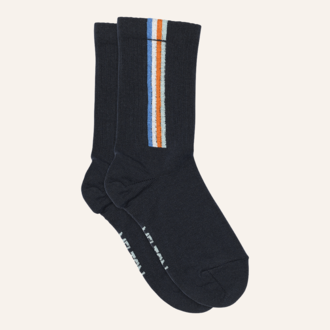 Melton Vertical Stripes Socks - Marine