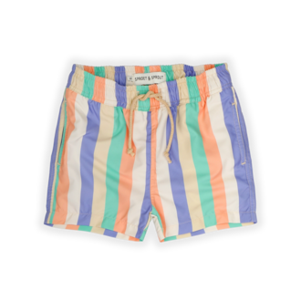 Sproet & Sprout Swim Shorts Multi Colour Stripes - Nectarine Sproet & Sprout Swim Shorts Multi Colour Stripes - Nectarine