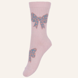 Melton Bows Socks - Crystal Pink Melton Bows Socks - Crystal Pink