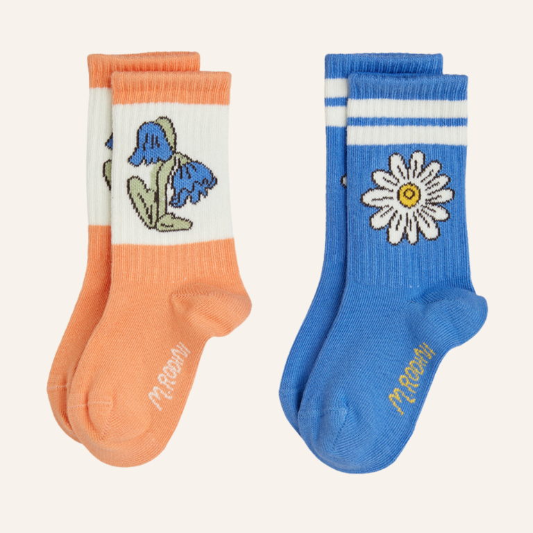 Mini Rodini Mini Rodini Flower 2-pack Socks - Multi