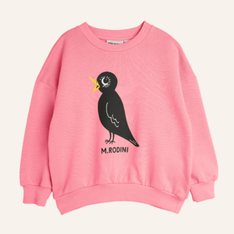 Mini Rodini Mini Rodini Blackbird Sp Sweatshirt - Pink Mini Rodini Mini Rodini Blackbird Sp Sweatshirt - Pink