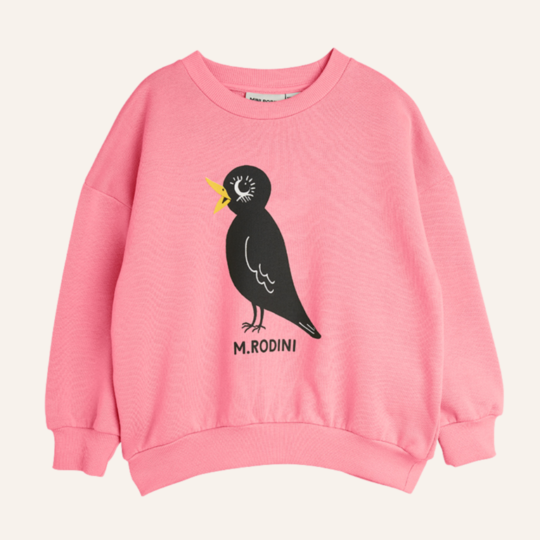 Mini Rodini Mini Rodini Blackbird Sp Sweatshirt - Pink