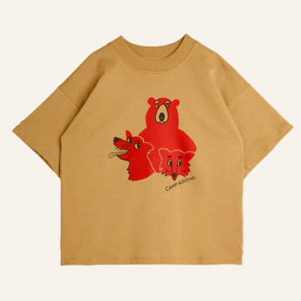 Mini Rodini Mini Rodini Camp Rodini Sp Ss Tee - Beige Mini Rodini Mini Rodini Camp Rodini Sp Ss Tee - Beige