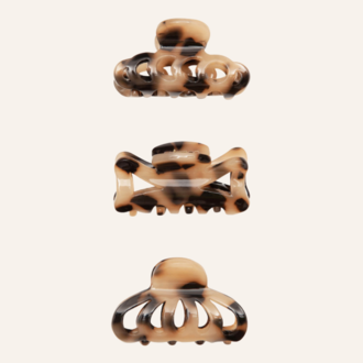 Mimi & Lula Assorted Leopard Mini Claw Clips - Brown