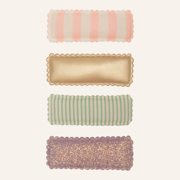 Mimi & Lula Stripy Rectangular Clic Clacs - Bright Multi