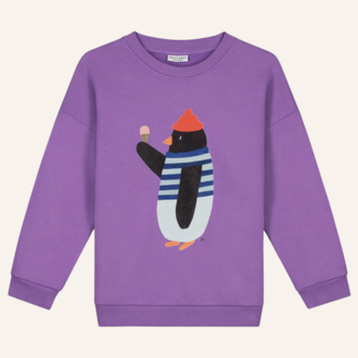 Daily Brat Daily Brat Waddles pinguin sweater - Lavender luxe Daily Brat Daily Brat Waddles pinguin sweater - Lavender luxe