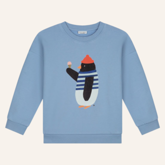 Daily Brat Daily Brat Waddles pinguin sweater - For ever blue Daily Brat Daily Brat Waddles pinguin sweater - For ever blue
