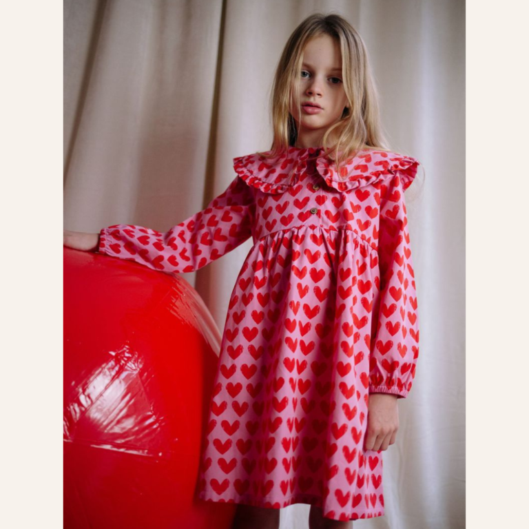 Daily Brat Daily Brat Adore dress-  Rosy rebel