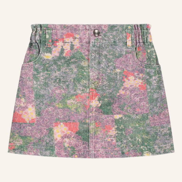 Daily Brat Daily Brat Cheecky flower denim skirt - Poppy