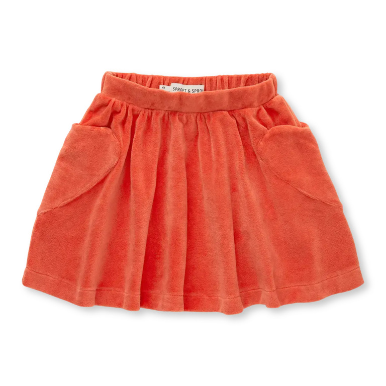 Sproet & Sprout Sproet & Sprout Skirt Heart Pockets - Grenadine