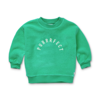 Sproet & Sprout Sproet & Sprout Sweatshirt Purrrfect - Vivid Green Sproet & Sprout Sproet & Sprout Sweatshirt Purrrfect - Vivid Green