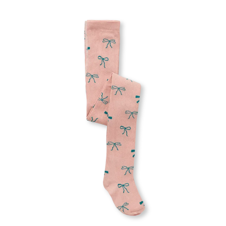 Sproet & Sprout Sproet & Sprout Tights Bows - Peach Parfait