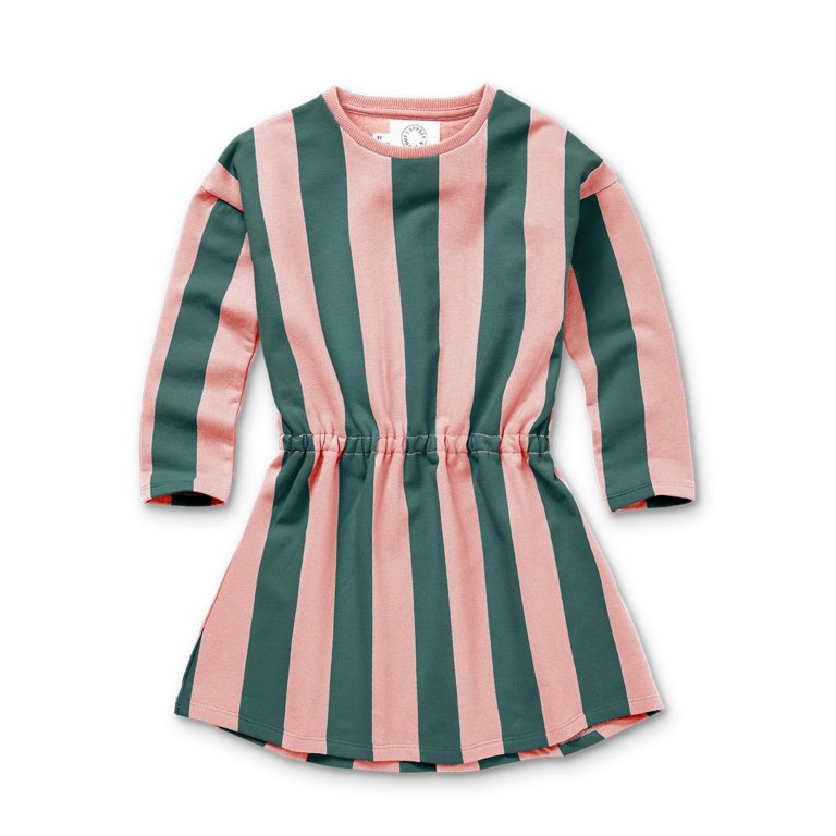 Sproet & Sprout Sproet & Sprout Dress Block Stripe - Peach Parfait