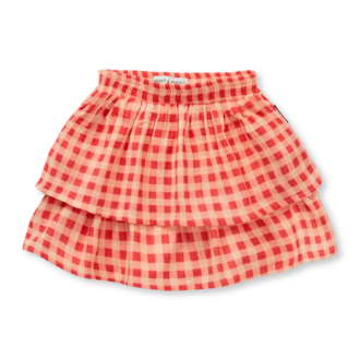 Sproet & Sprout Sproet & Sprout Muslin Skirt Block Check - Grenadine Sproet & Sprout Sproet & Sprout Muslin Skirt Block Check - Grenadine