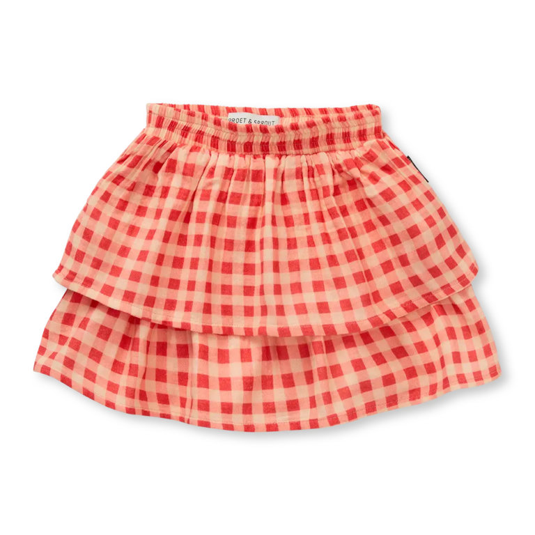 Sproet & Sprout Sproet & Sprout Muslin Skirt Block Check - Grenadine