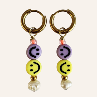 By Melo By Melo Oorbellen Twin Smiley