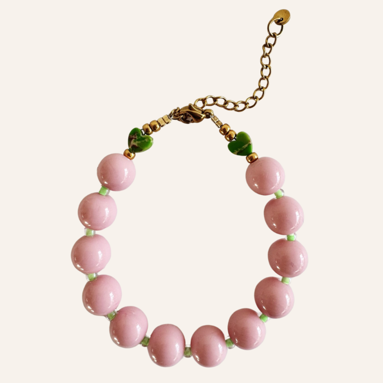By Melo By Melo Armbandje Roze/Groen