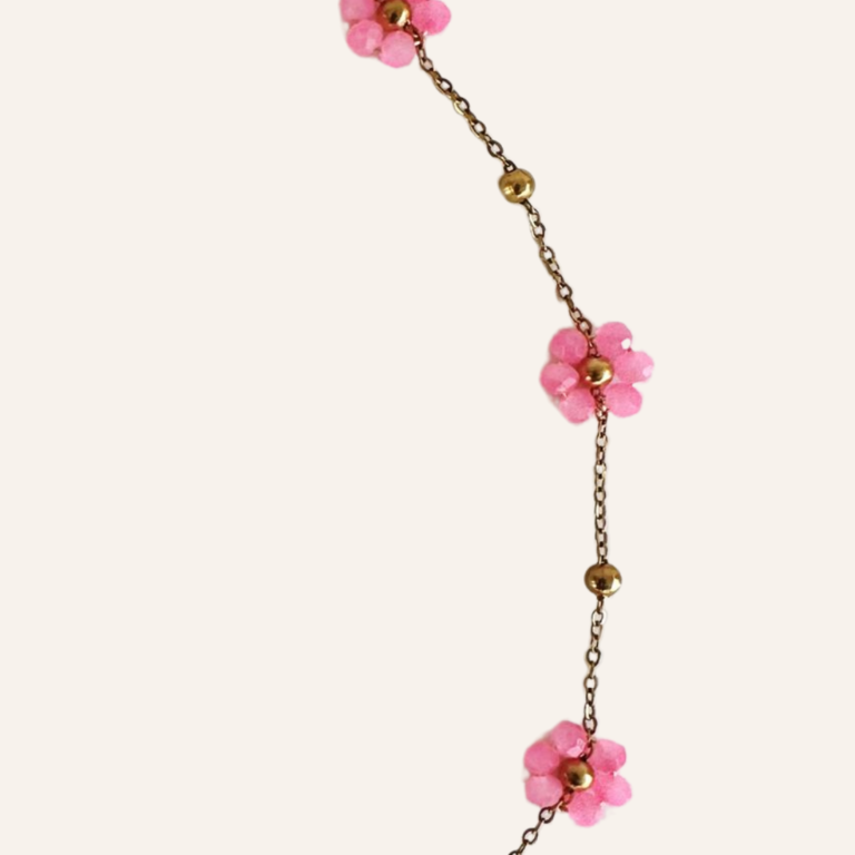 By Melo By Melo Ketting Flower Roze