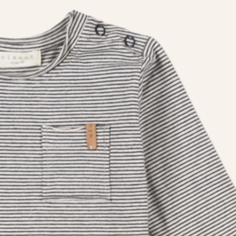 Nixnut Longsleeve - Stripe black-white