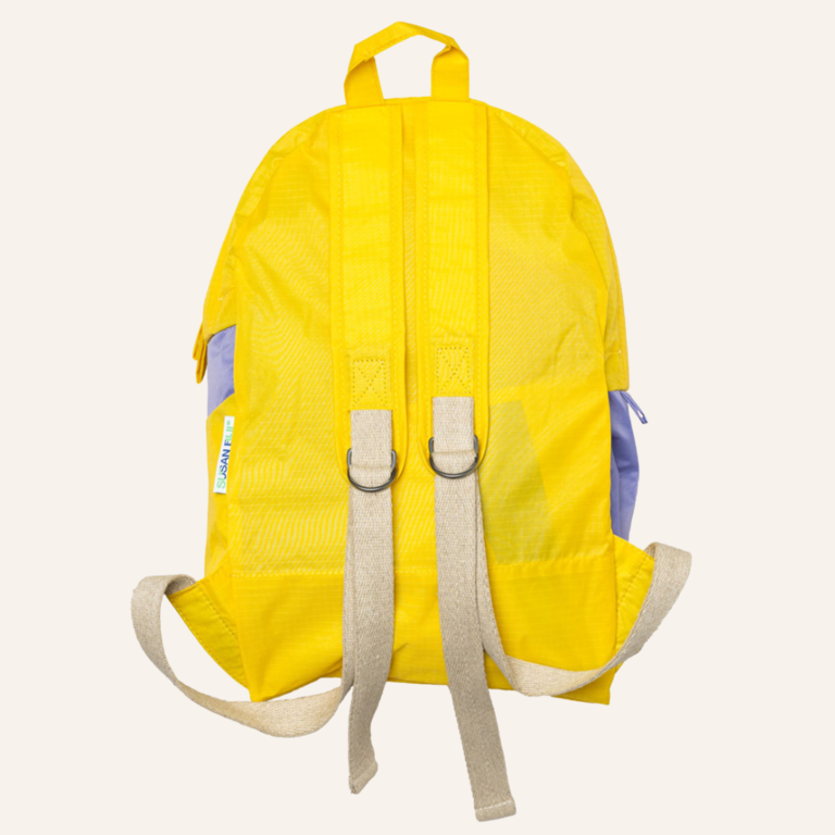 Susan Bijl Susan Bijl - The New Foldable Backpack TV Yellow & Treble size M