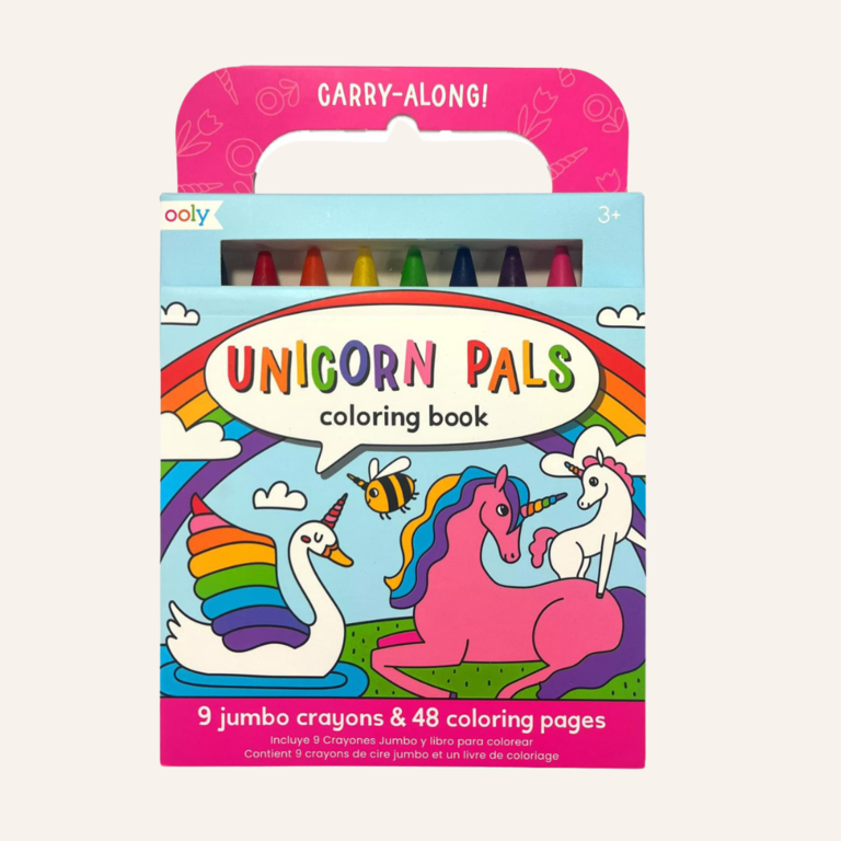 OOLY Carry Along Krijtjes & Kleurboek - Unicorn Pals