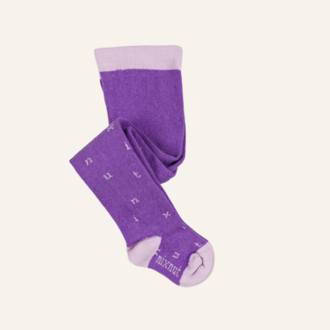 Nixnut Nixnut Letter Tights - Purple Nixnut Nixnut Letter Tights - Purple