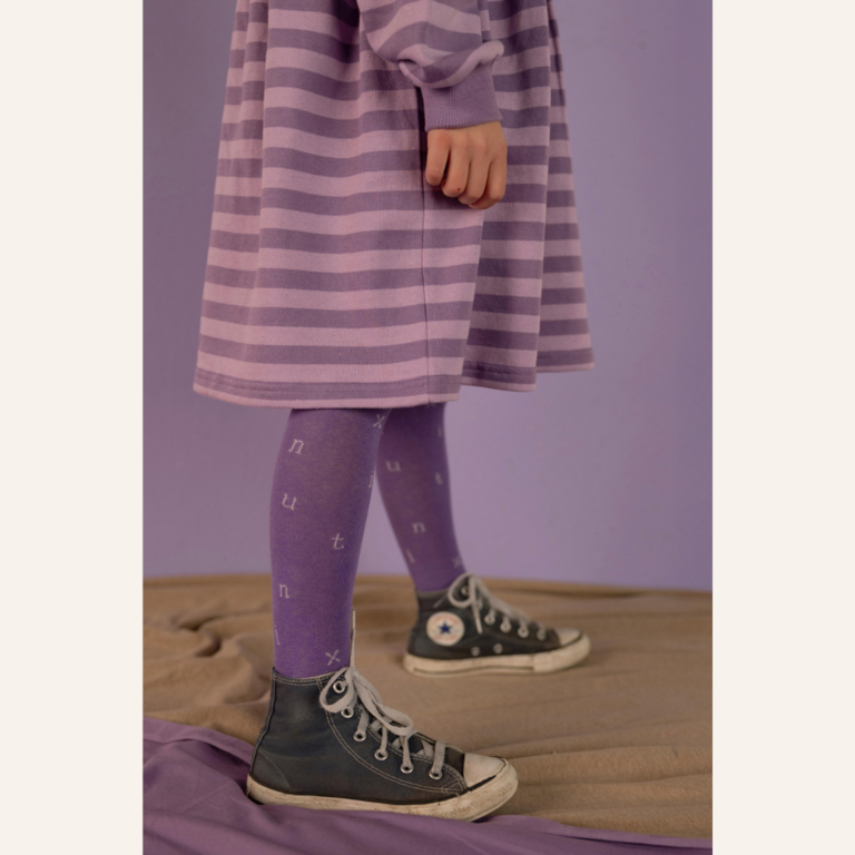 Nixnut Nixnut Letter Tights - Purple