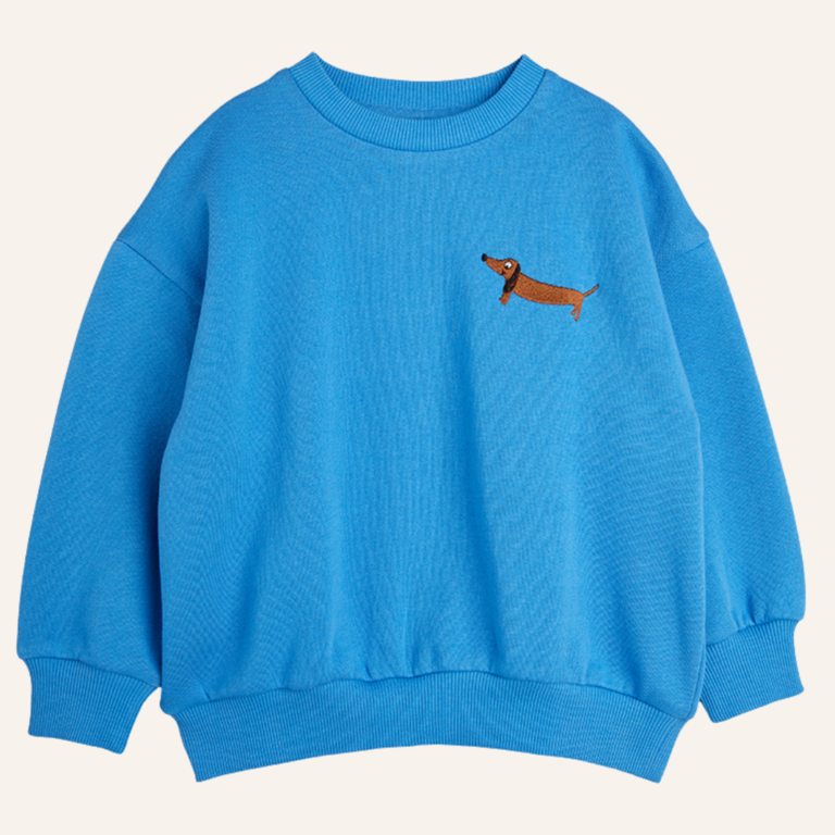 Mini Rodini Mini Rodini Dog emb sweatshirt - Blue