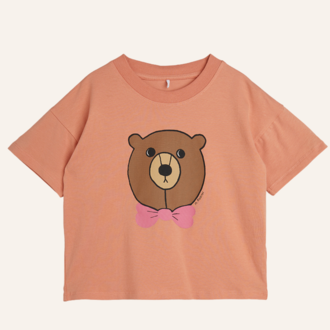 Mini Rodini Mini Rodini Bear SP SS tee - Pink Mini Rodini Mini Rodini Bear SP SS tee - Pink