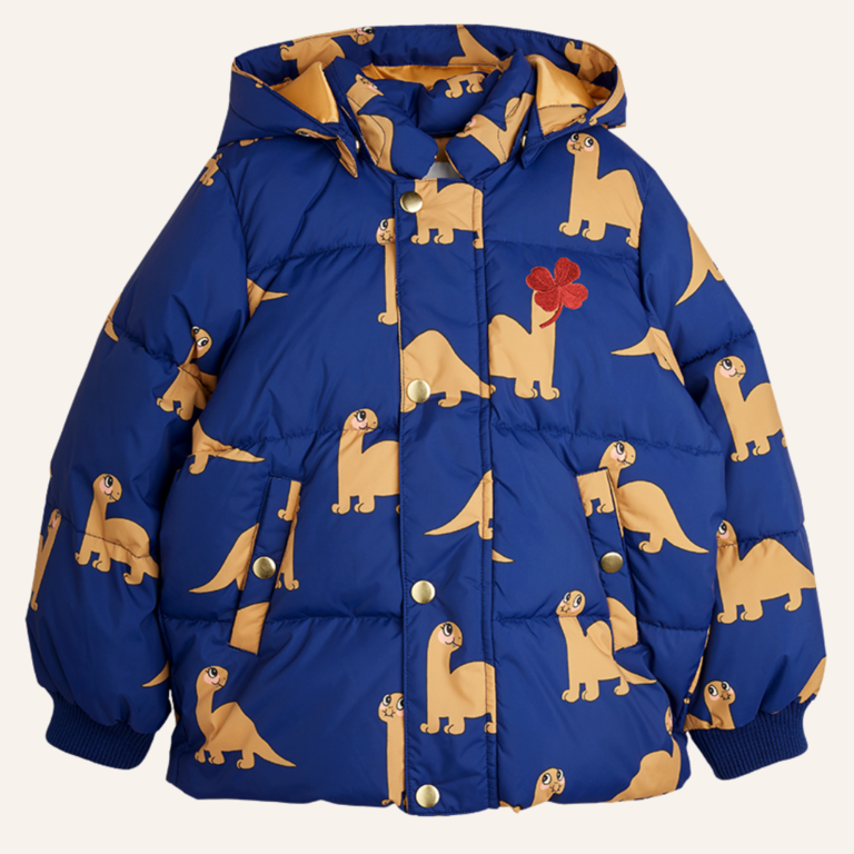 Mini Rodini Mini Rodini Dinos aop hooded puffer