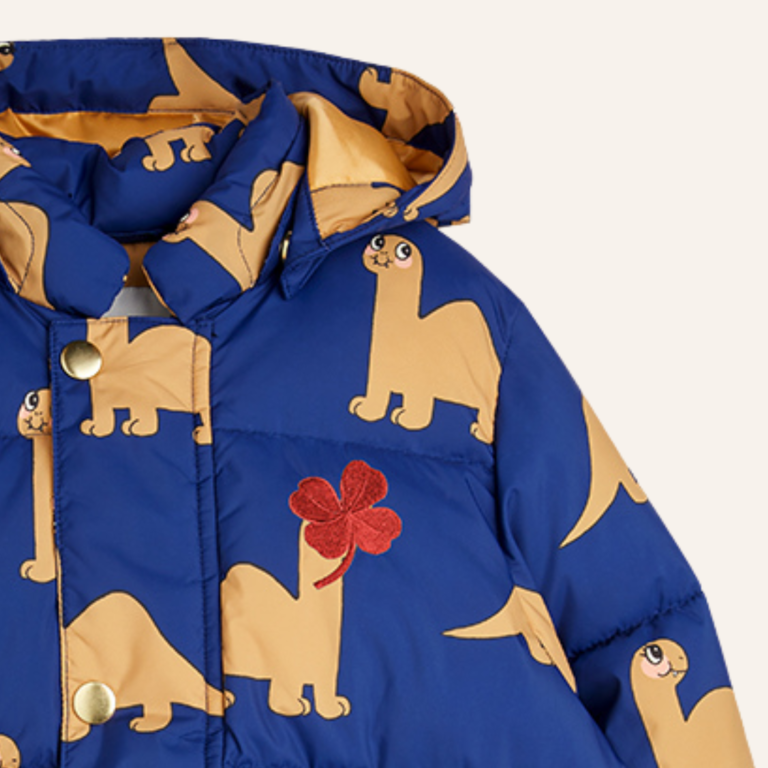 Mini Rodini Mini Rodini Dinos aop hooded puffer